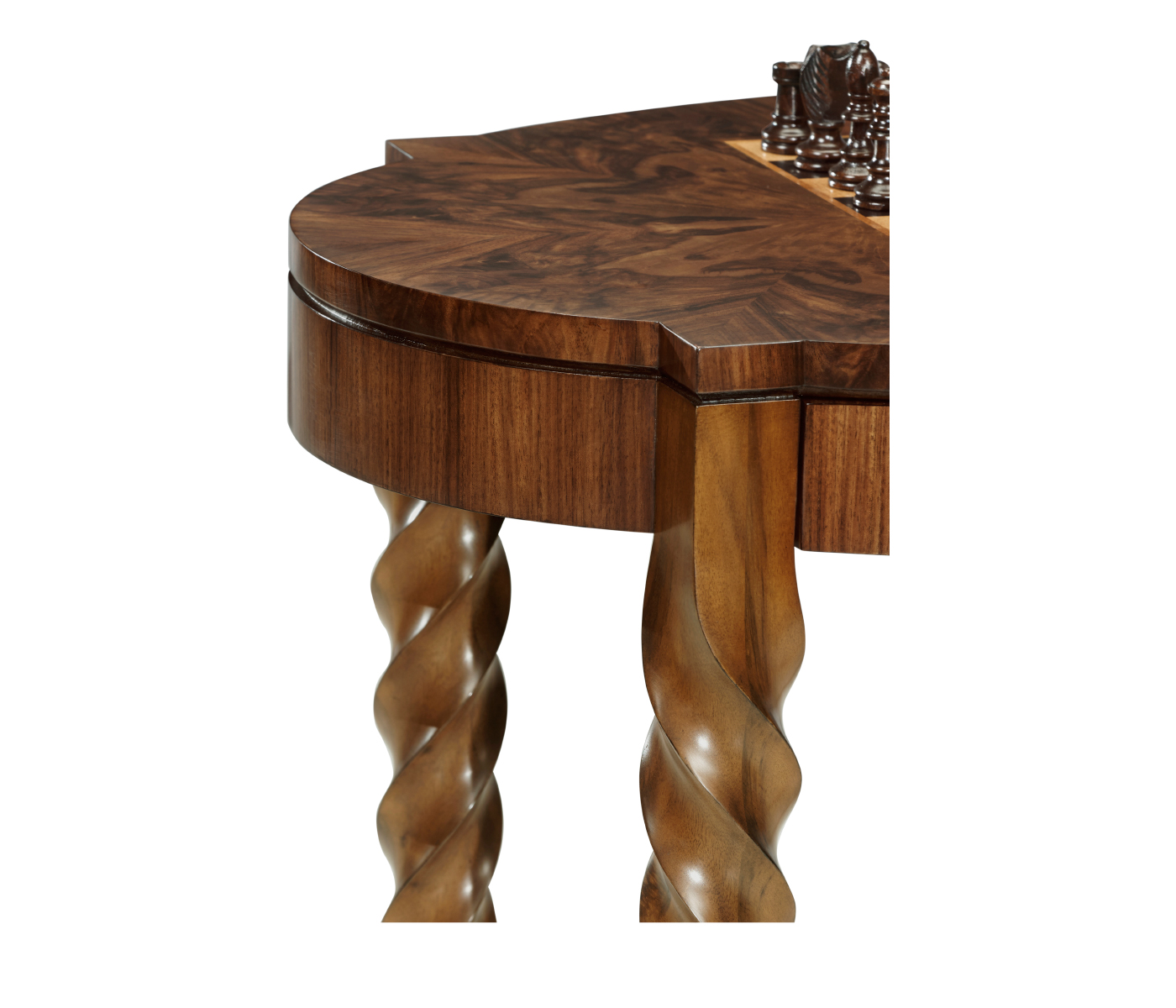 Walnut Barleytwist Game Table