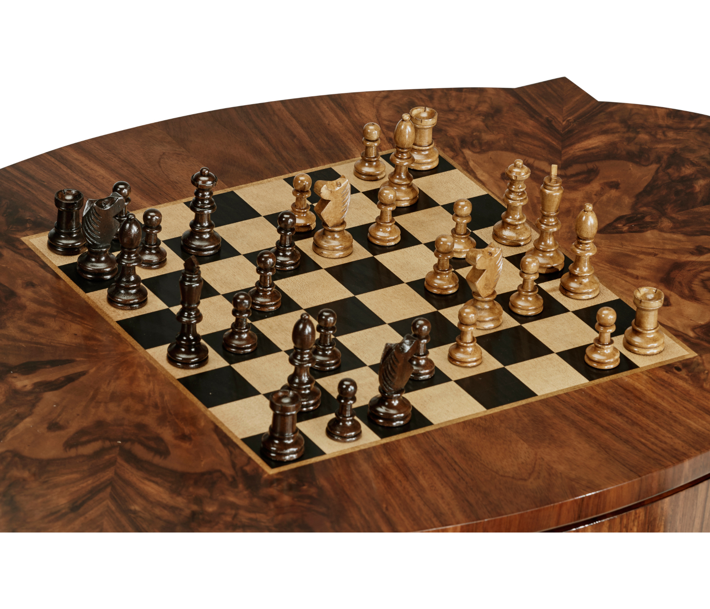 Walnut Barleytwist Game Table