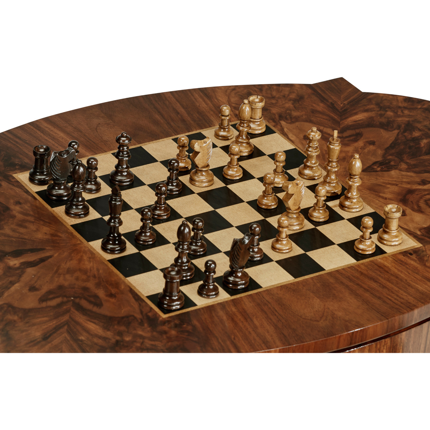 Walnut Barleytwist Game Table