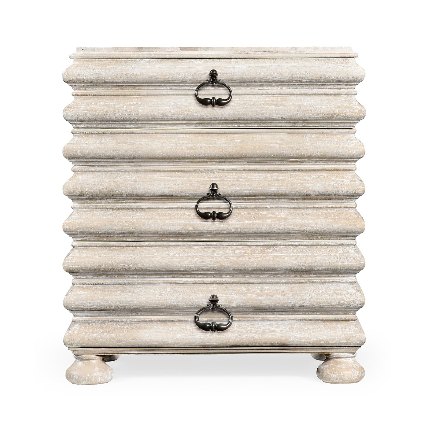 Rectangular Limed Acacia Chest of Drawers