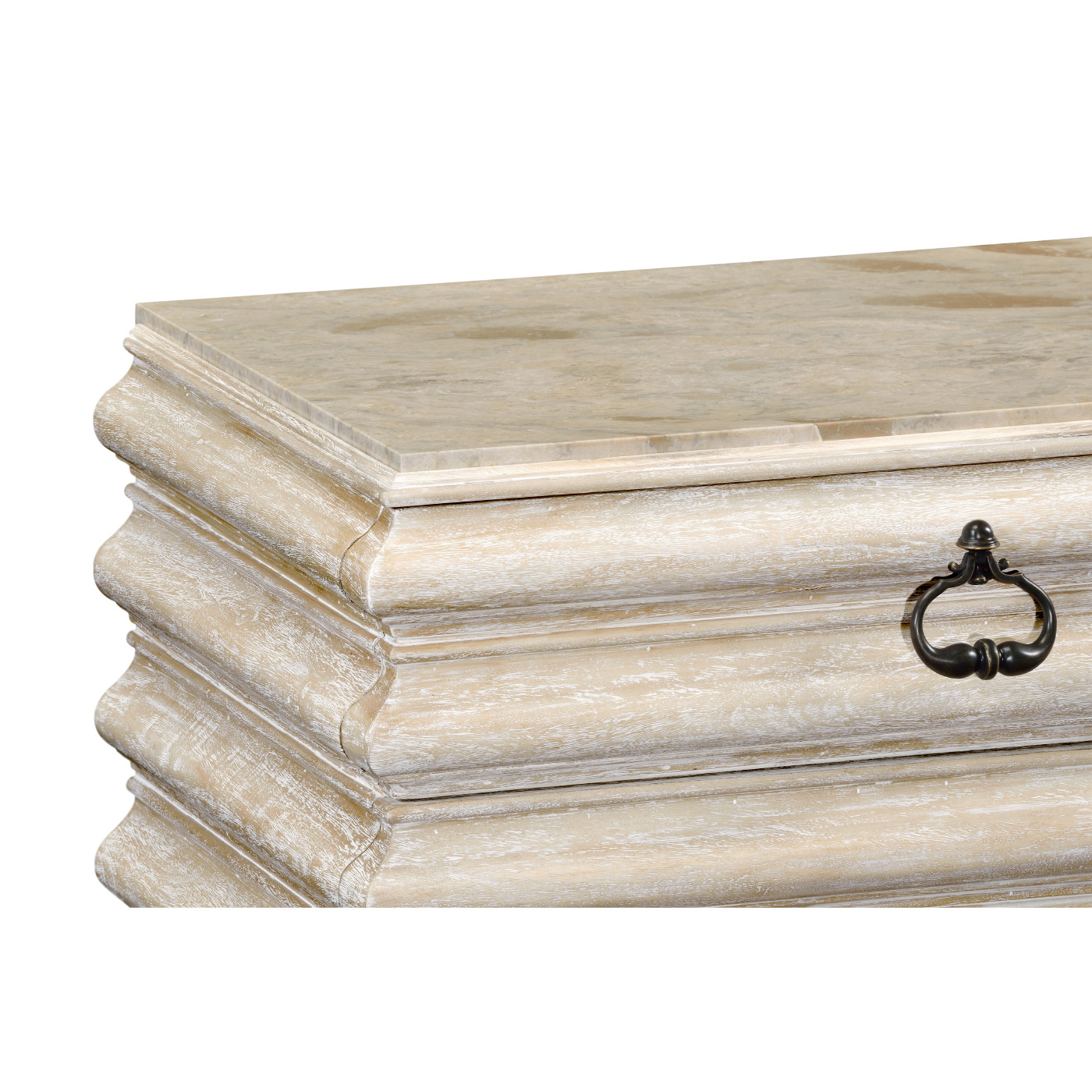 Rectangular Limed Acacia Chest of Drawers