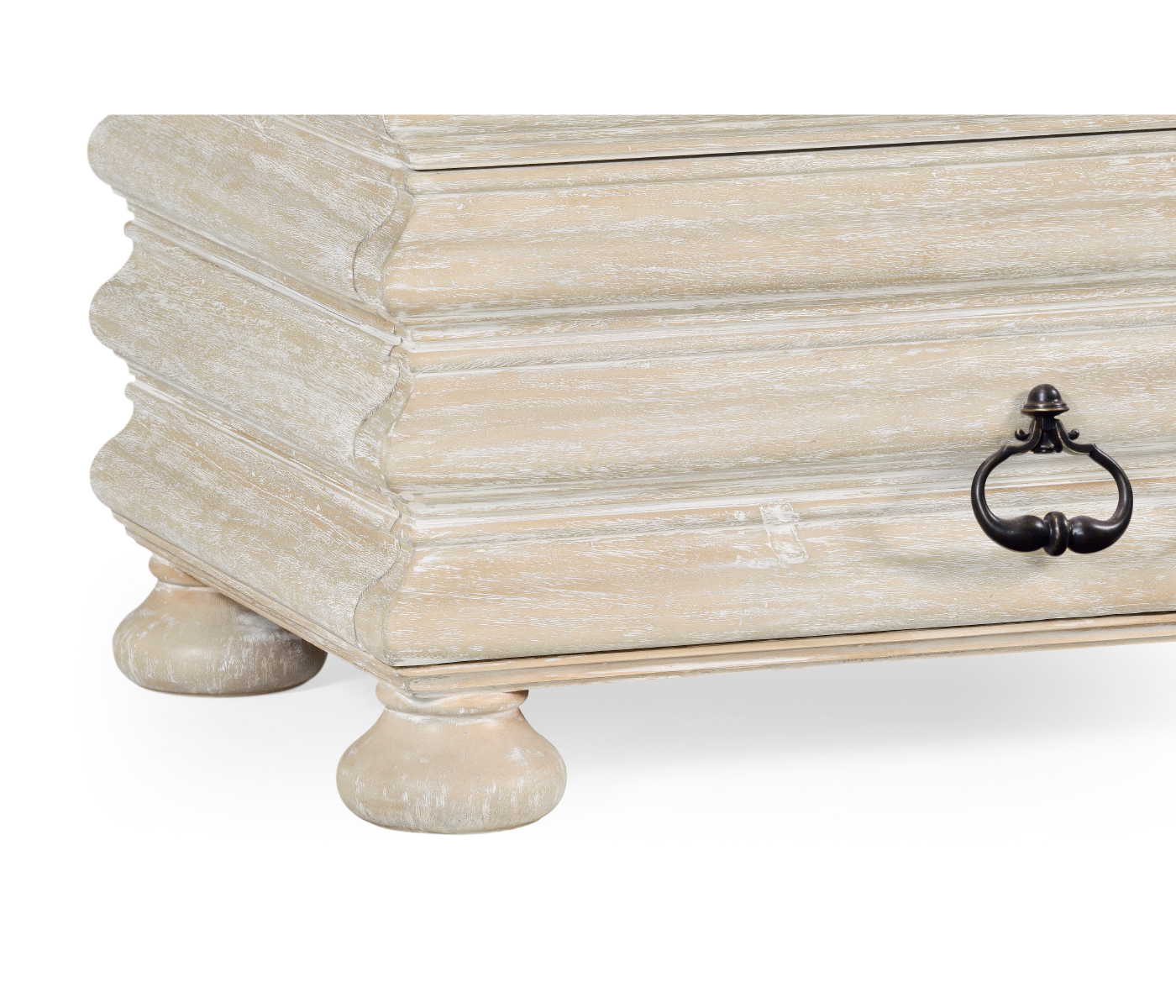 Rectangular Limed Acacia Chest of Drawers