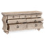 Large Rectangular Limed Acacia Chest of Drawers