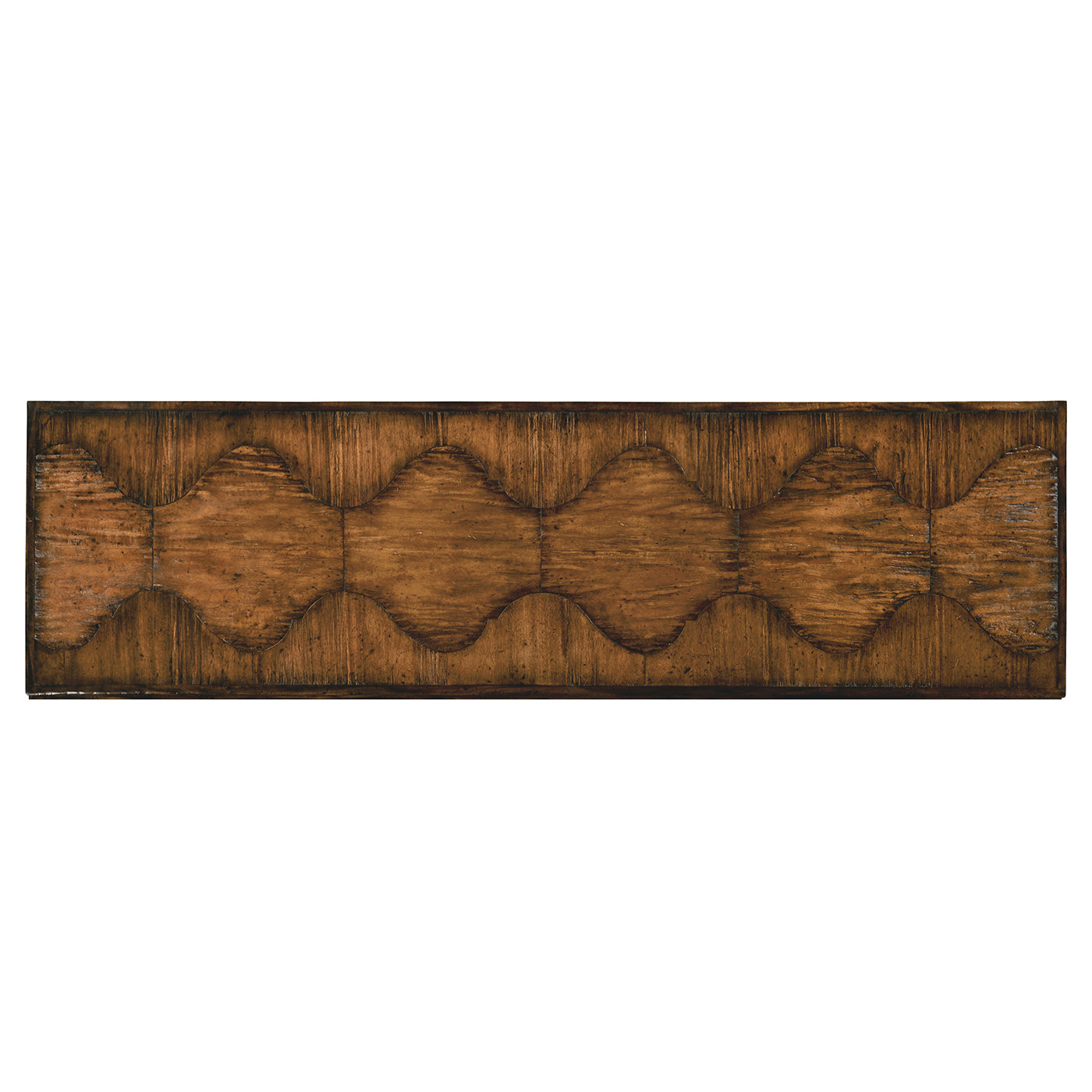 Large Rectangular Rustic Walnut Chest of Drawers