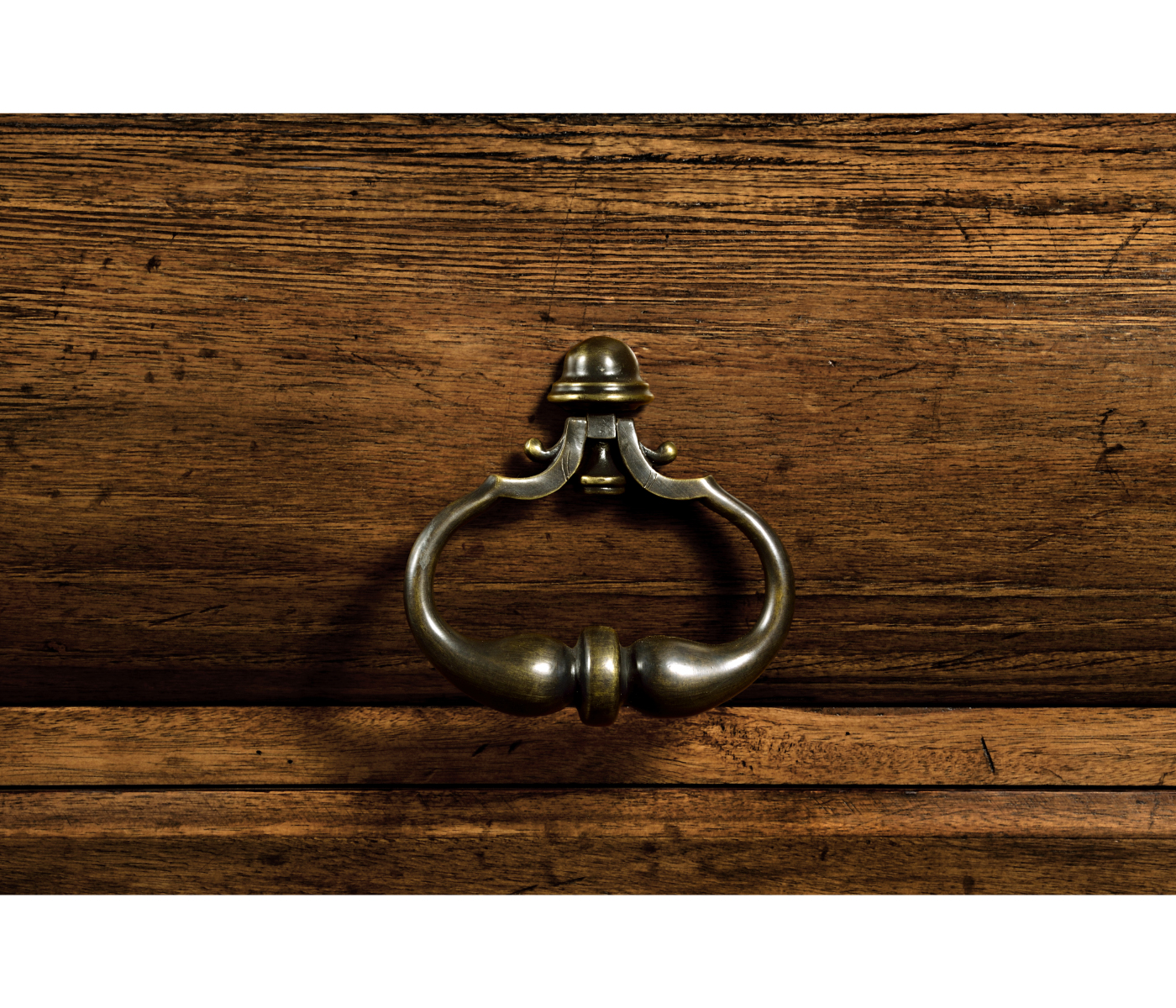 Large Rectangular Rustic Walnut Chest of Drawers