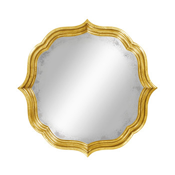 Round antique mirror (Gilded)