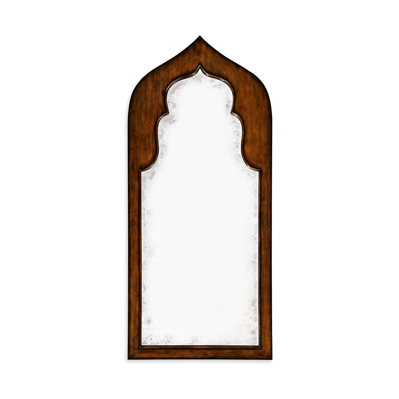 Rustic walnut floor antique mirror