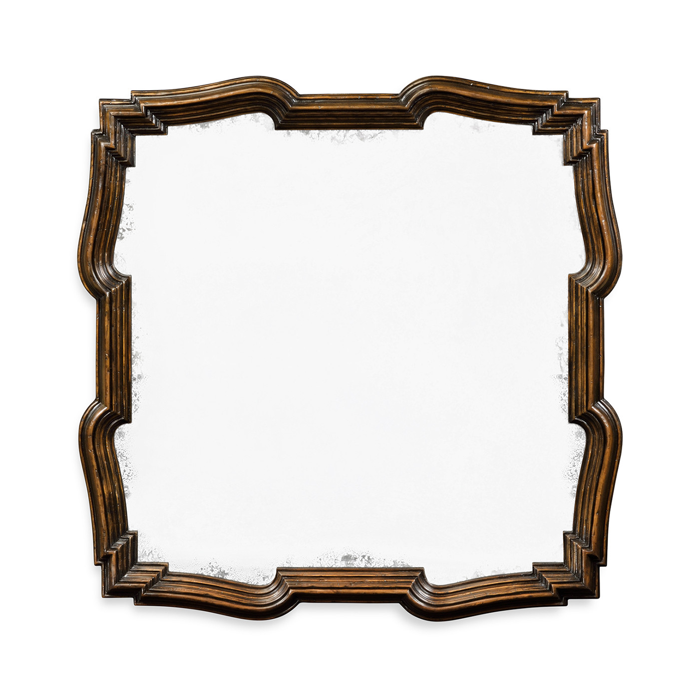 Rustic Walnut Antique Mirror
