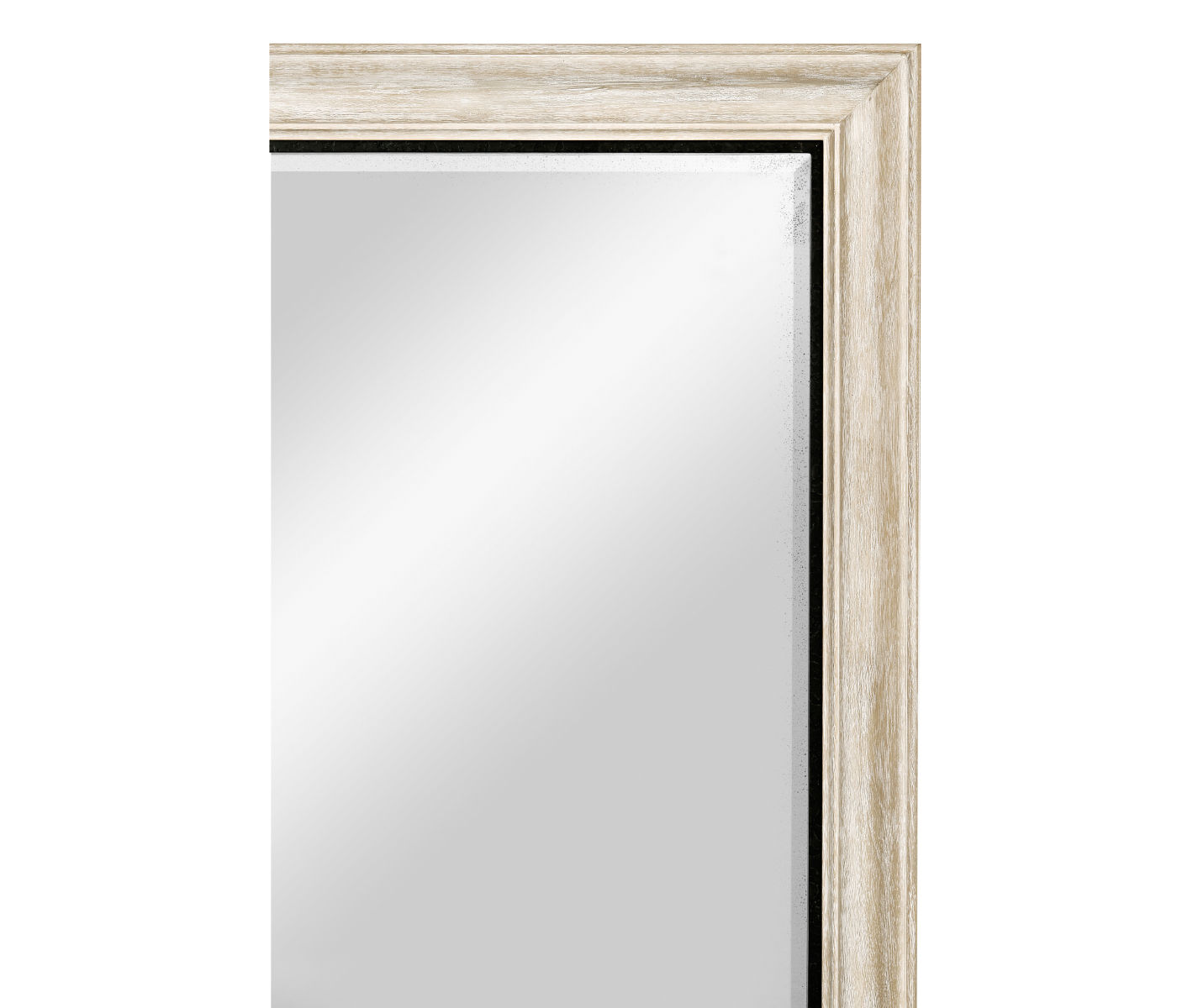 Rectangular Limed Acacia Antique Mirror