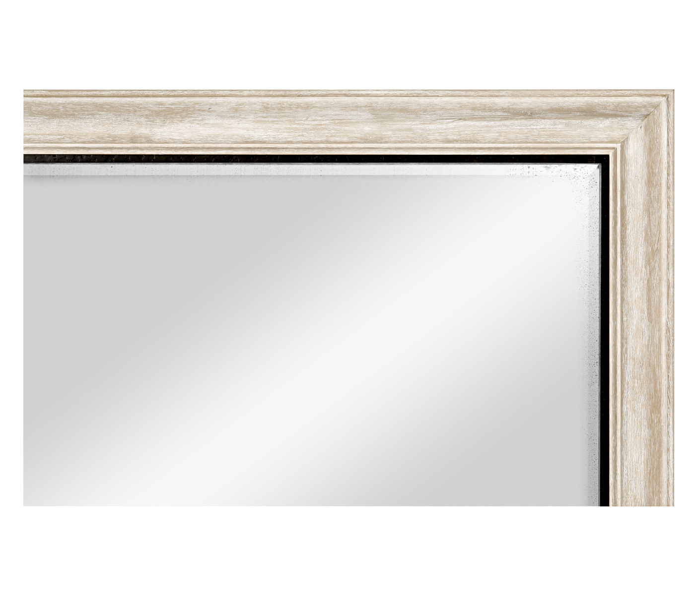 Rectangular Limed Acacia Antique Mirror