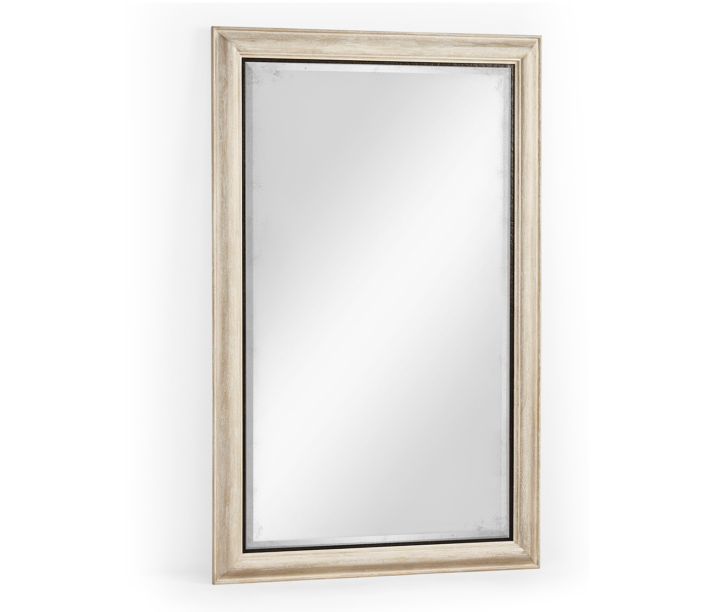 Rectangular Limed Acacia Antique Mirror
