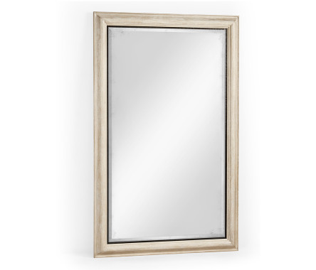 Rectangular Limed Acacia Antique Mirror