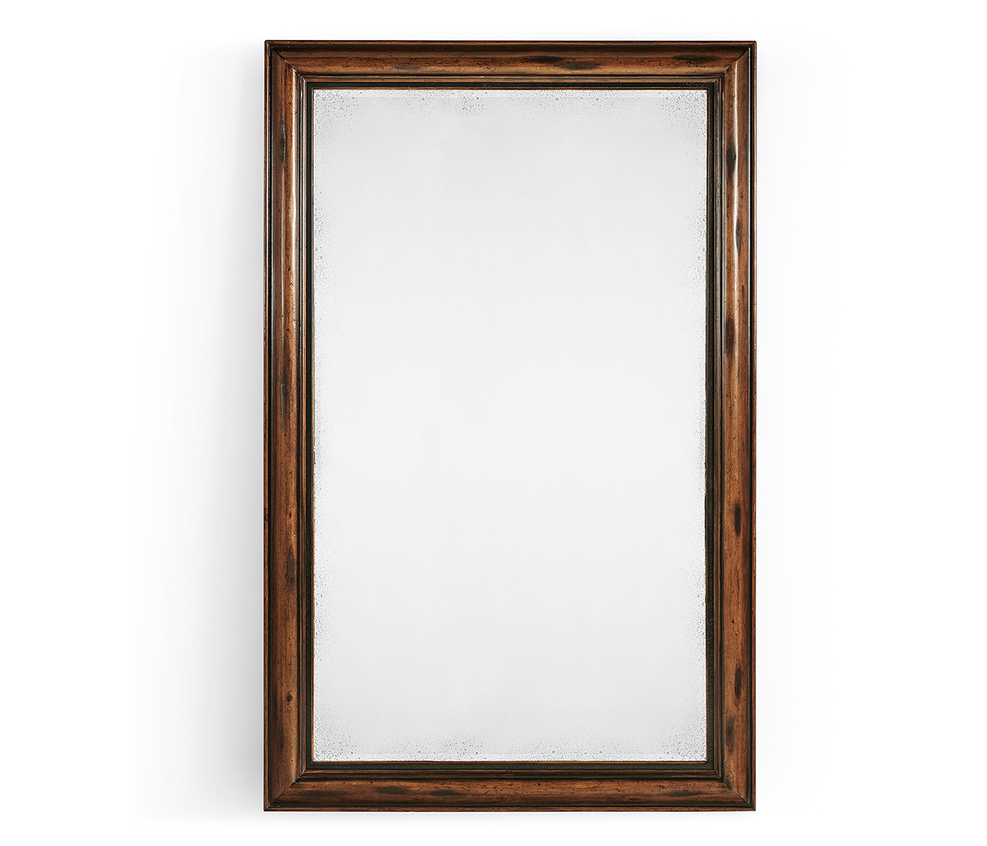 Rectangular Rustic Walnut Antique Mirror