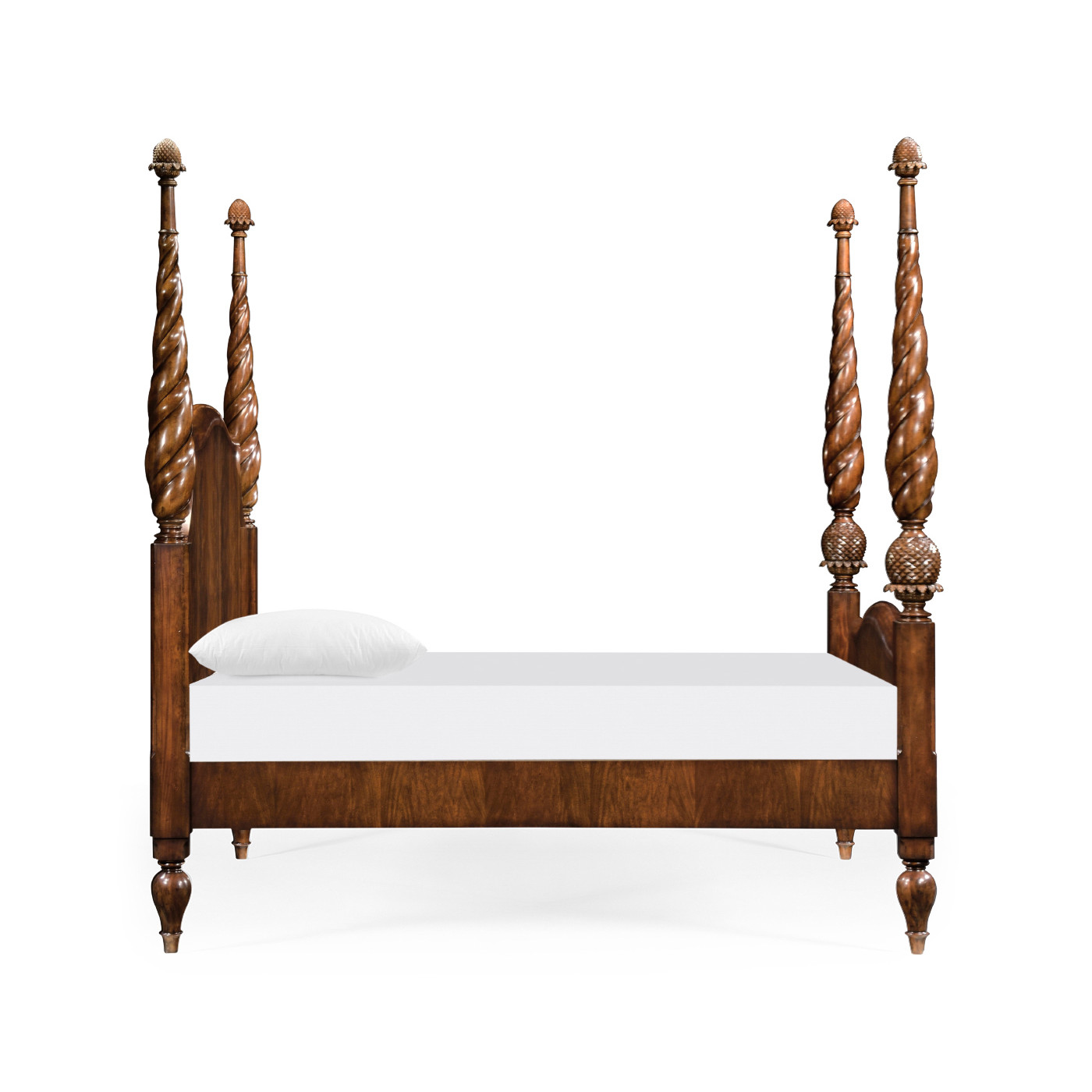 Four Poster Mahogany UK Queen Bed