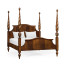 Four Poster Mahogany UK Queen Bed