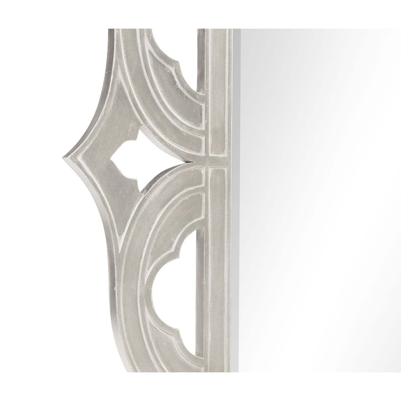 Gilded antique silver-leaf mirror