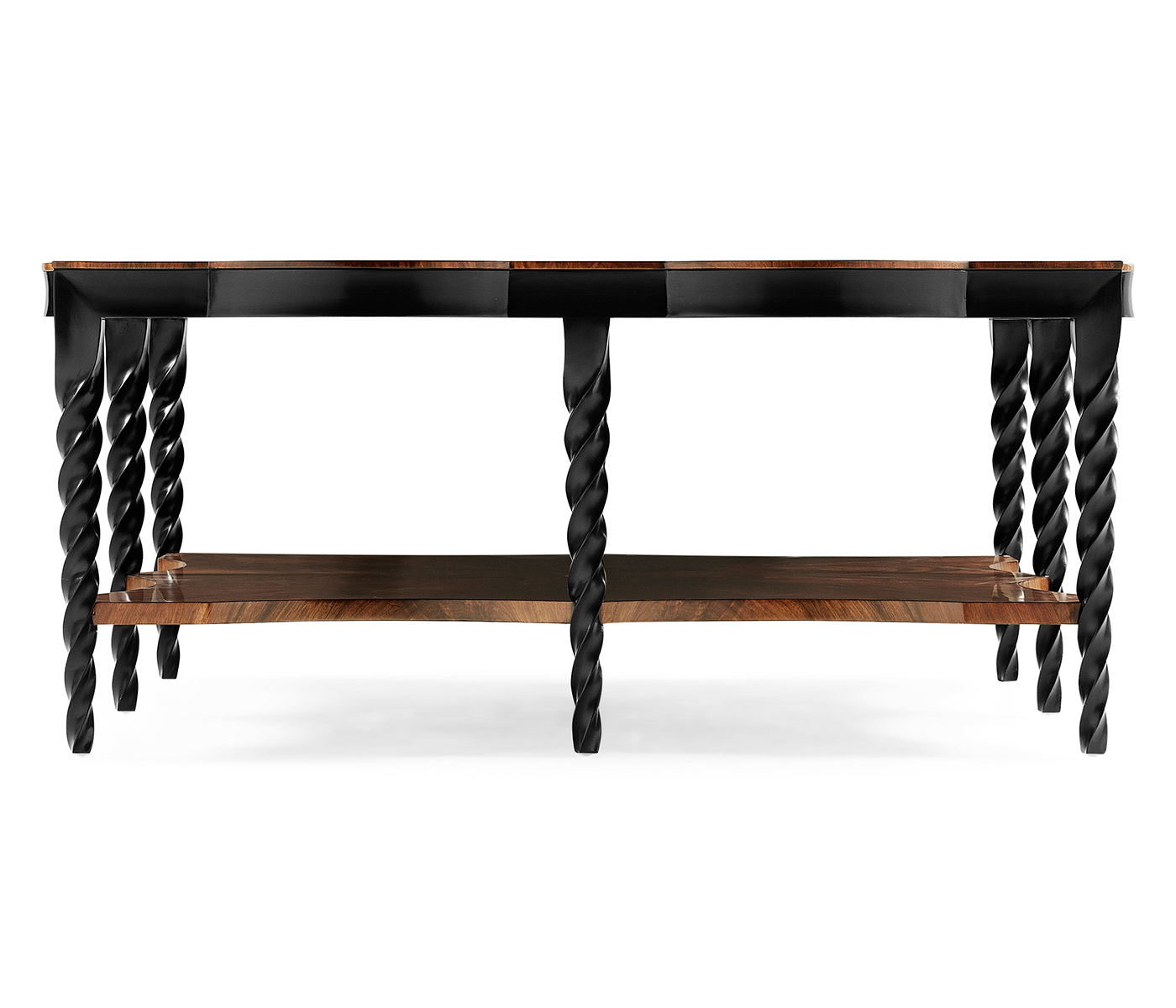 Black Barleytwist Square Coffee Table