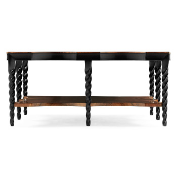 Black Barleytwist Square Coffee Table