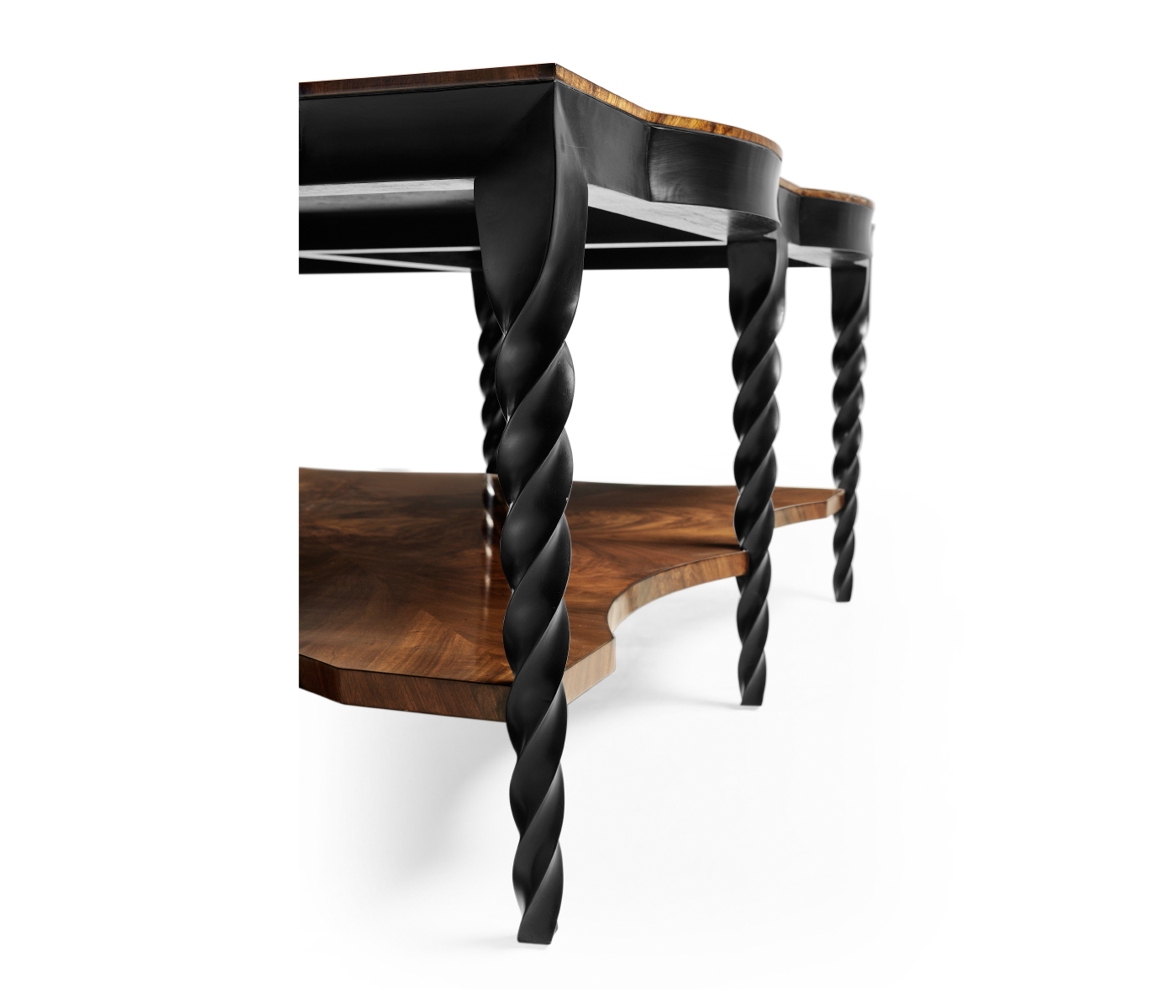 Black Barleytwist Square Coffee Table