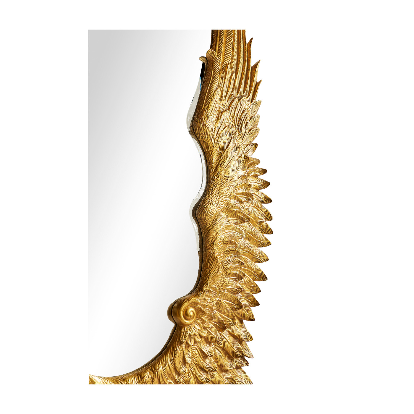 Classical Gilded Winged Floor Mirror