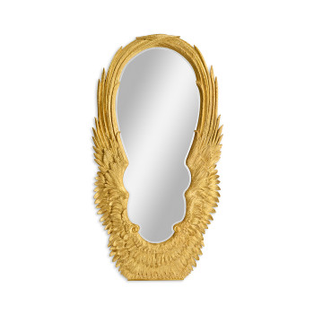 Classical Gilded Winged Floor Mirror