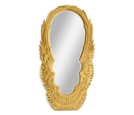 Classical Gilded Winged Floor Mirror