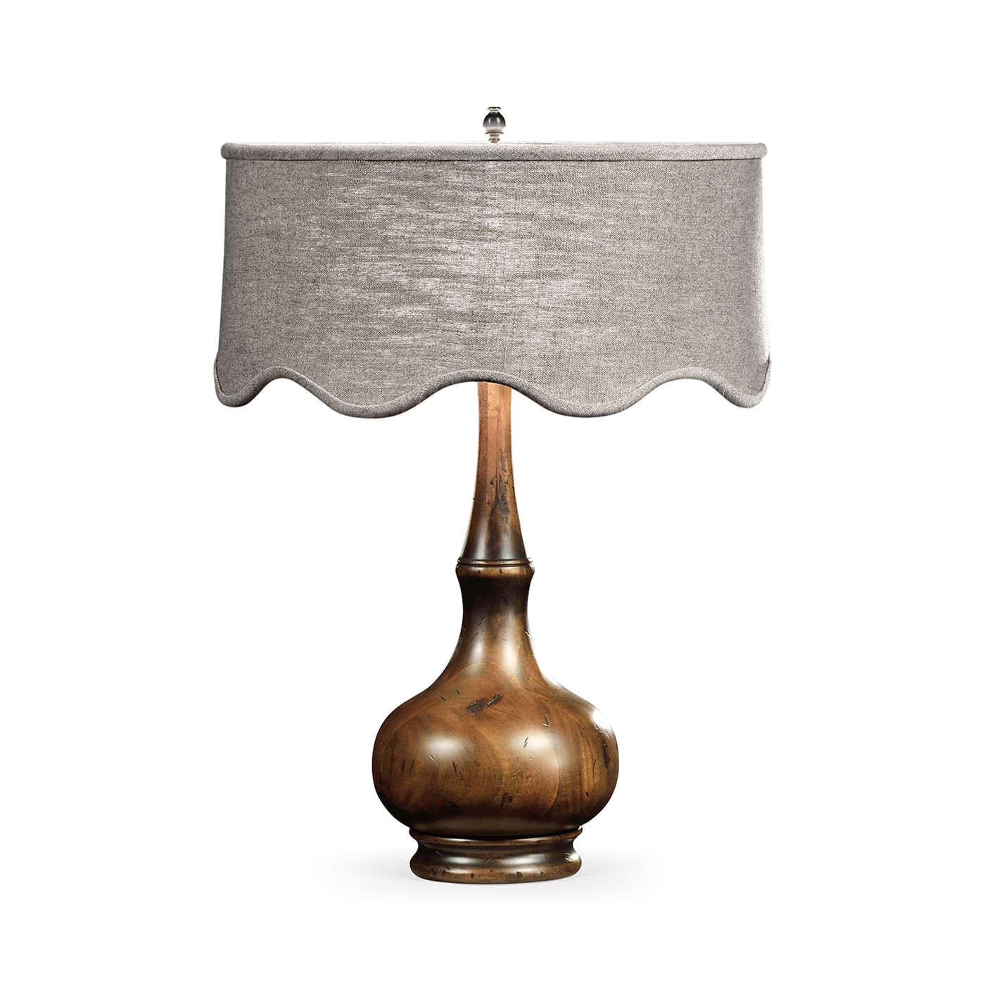 Rustic Walnut Wood Table Lamp