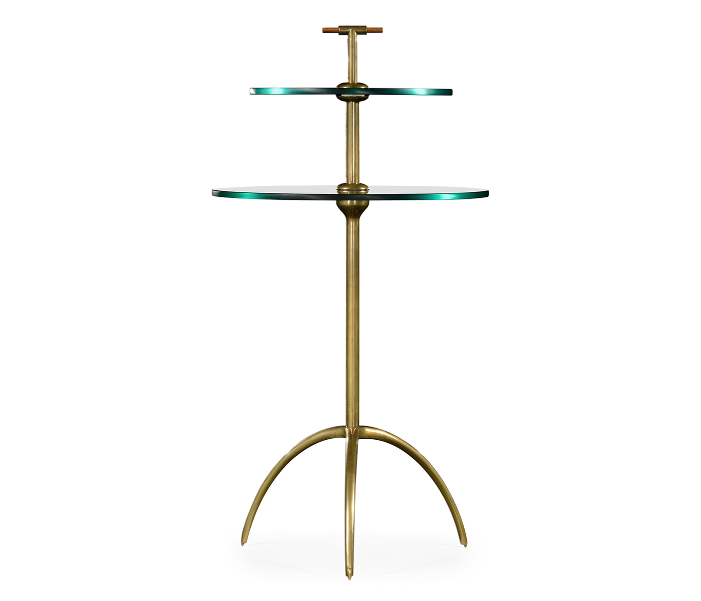 Brass & Glass Round Drinks Table