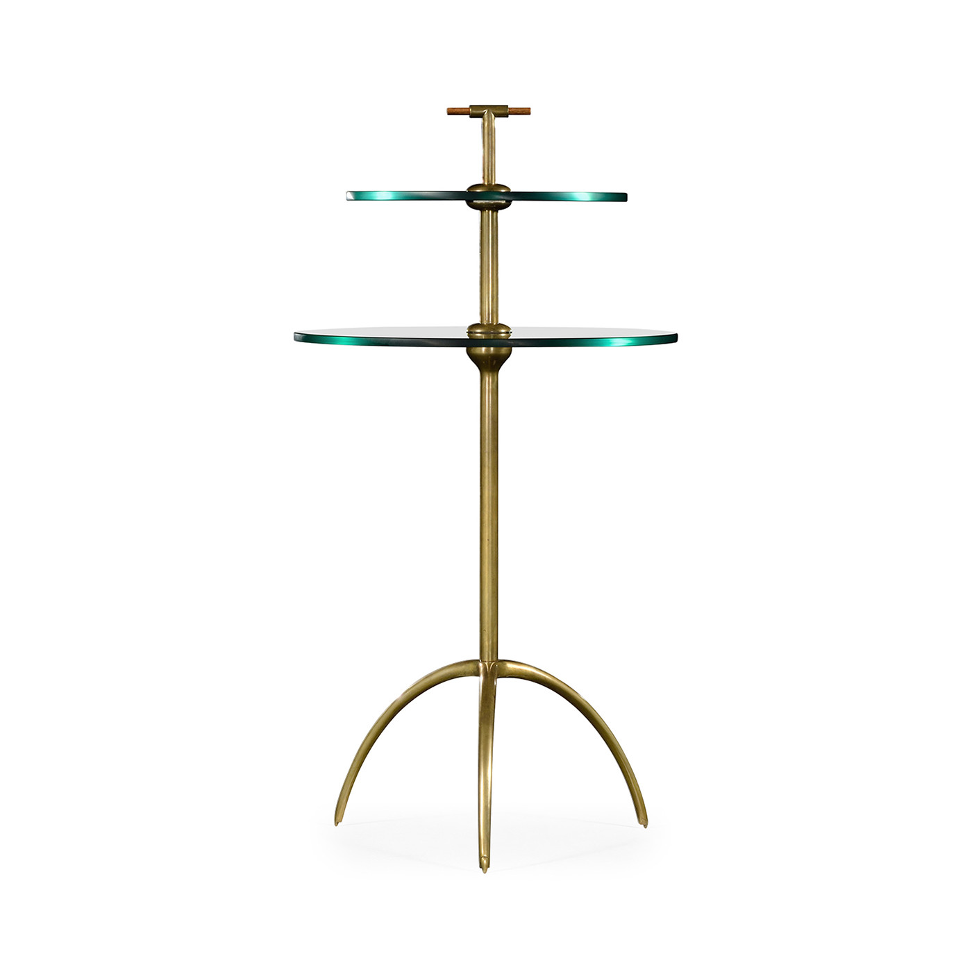 Brass & Glass Round Drinks Table