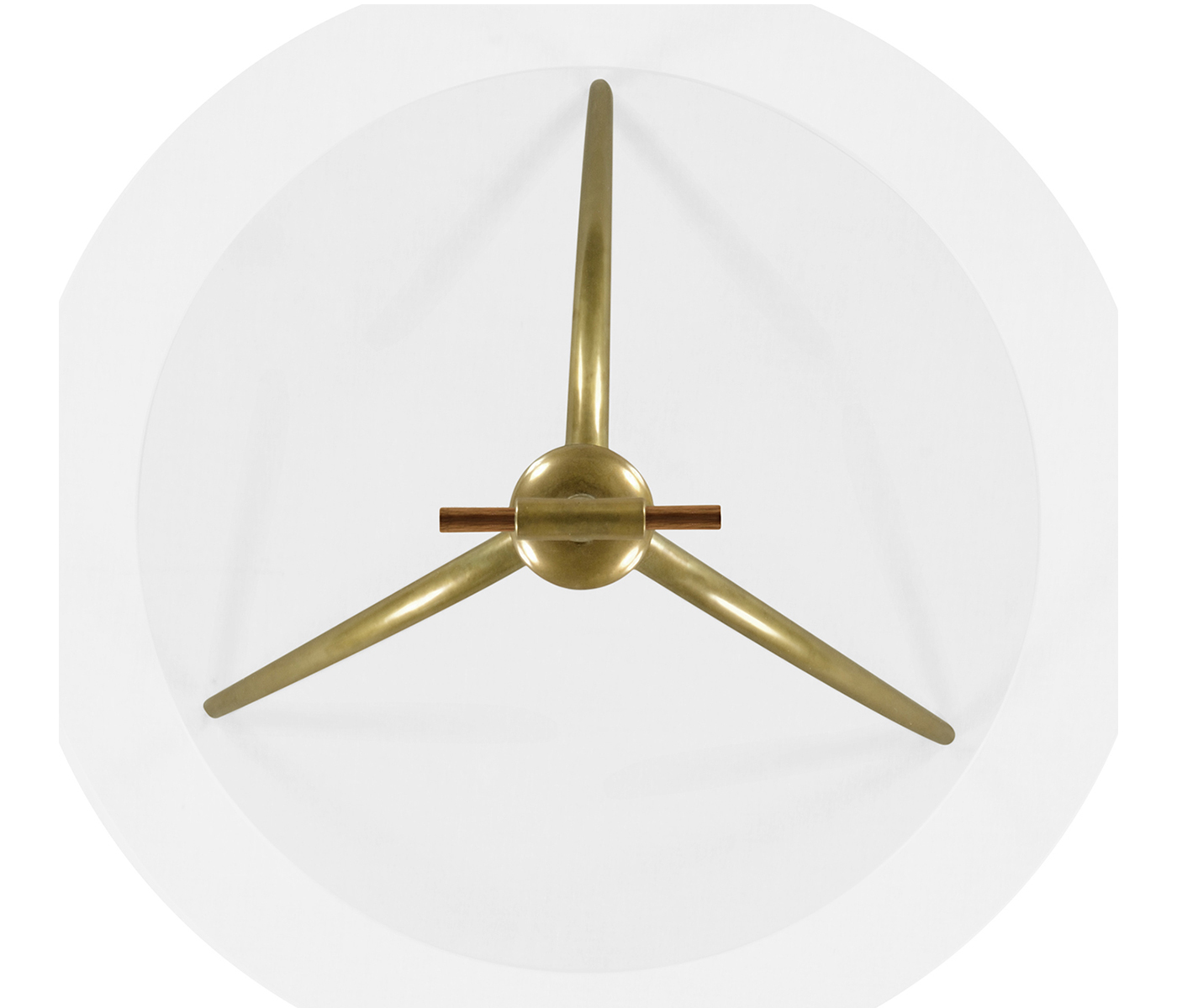 Brass & Glass Round Drinks Table