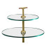 Brass & Glass Round Drinks Table