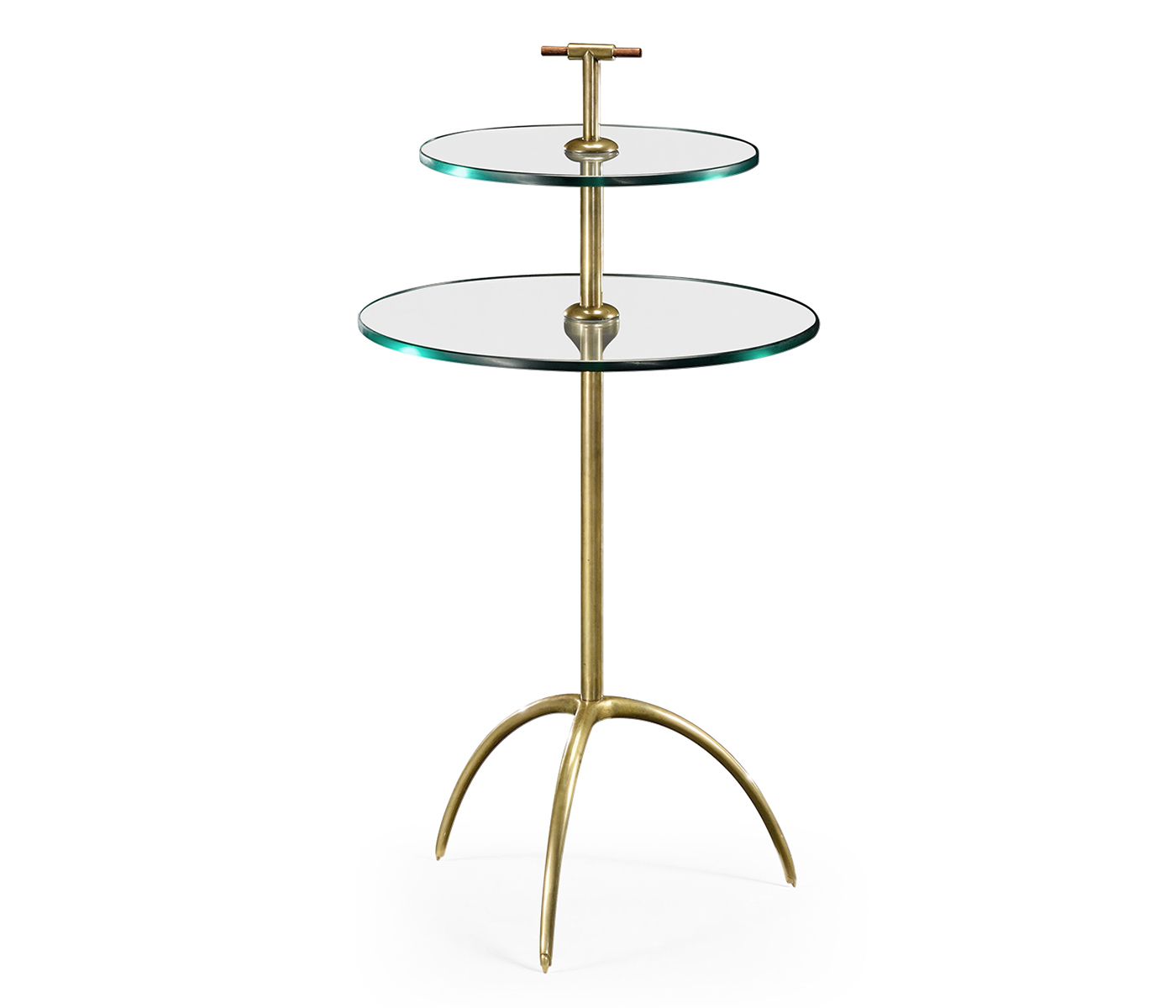 Brass & Glass Round Drinks Table