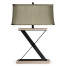 Artisan Table Lamp in Limed Acacia with Wrought Iron