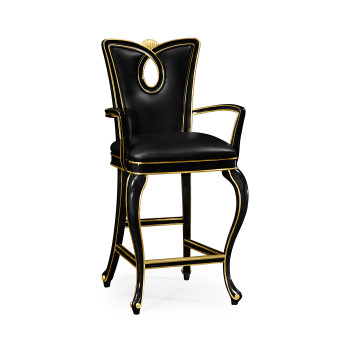 Black Painted Barstool (Arm)
