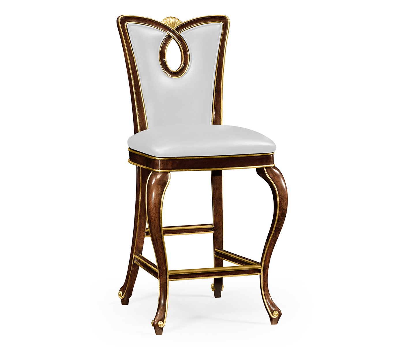 Mahogany brown barstool (Side)