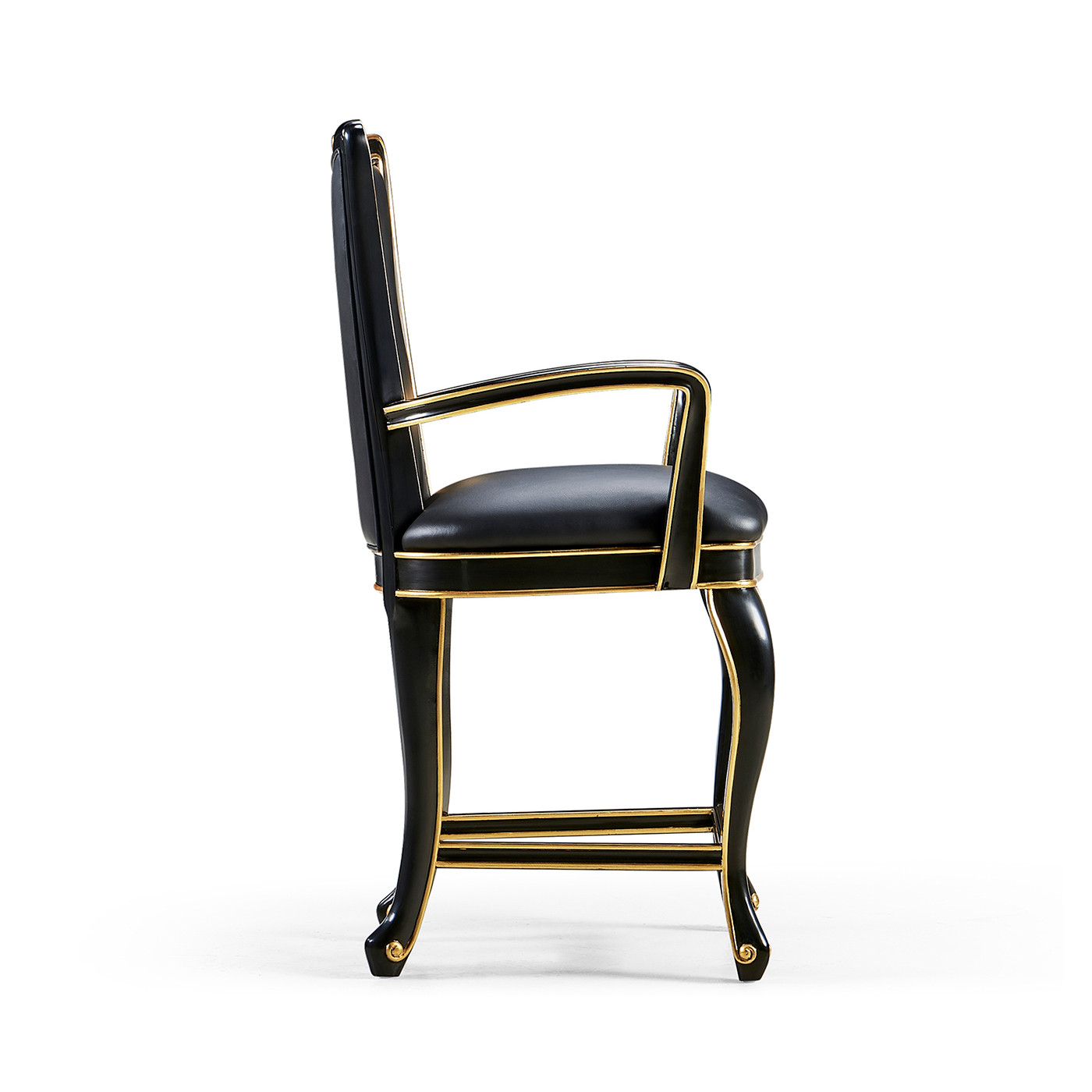 Black Painted Counter Stool (Arm)