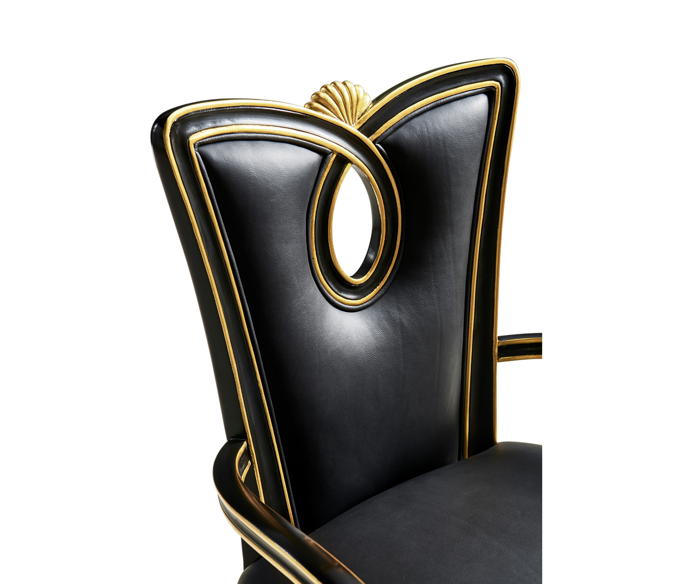 Black Painted Counter Stool (Arm)