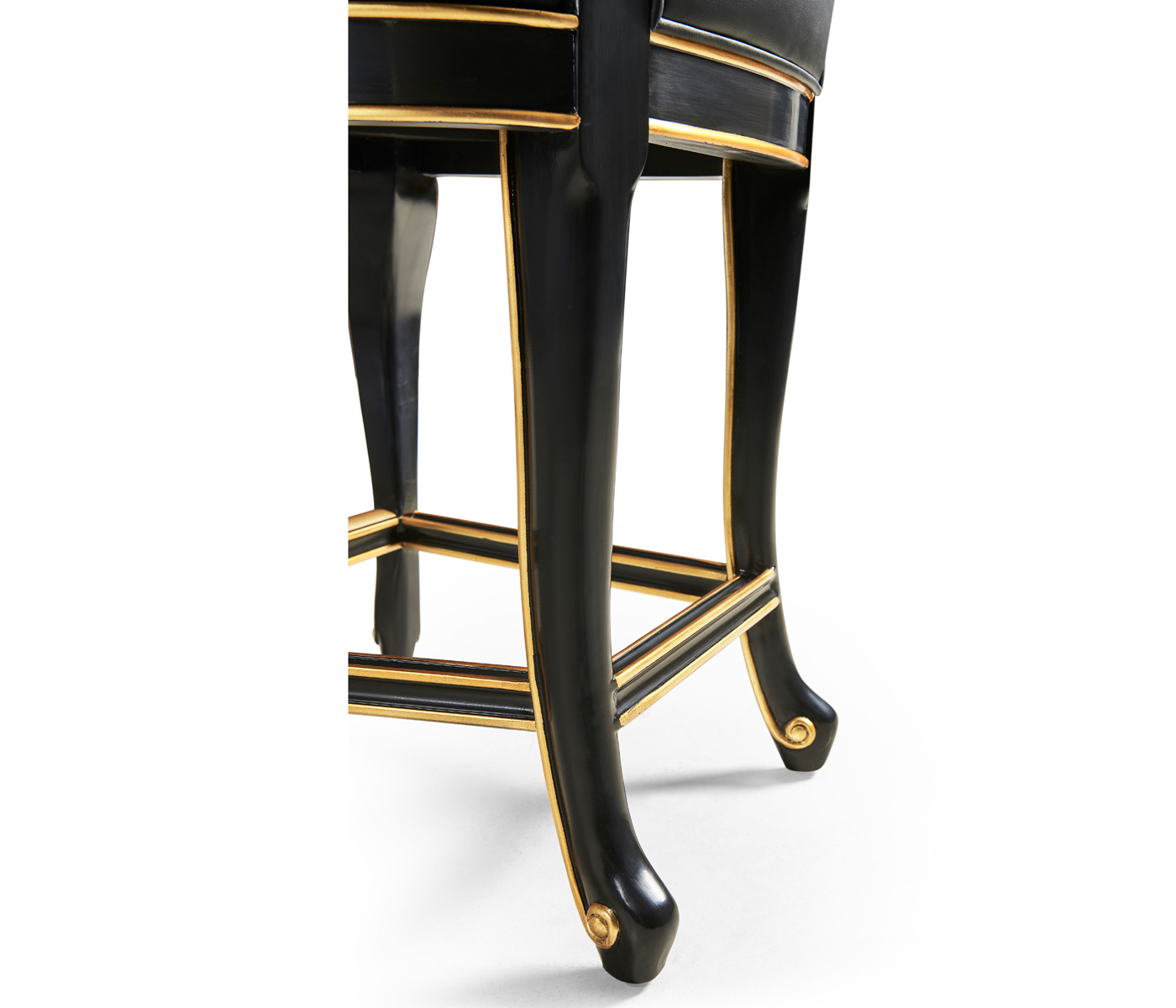 Black Painted Counter Stool (Arm)