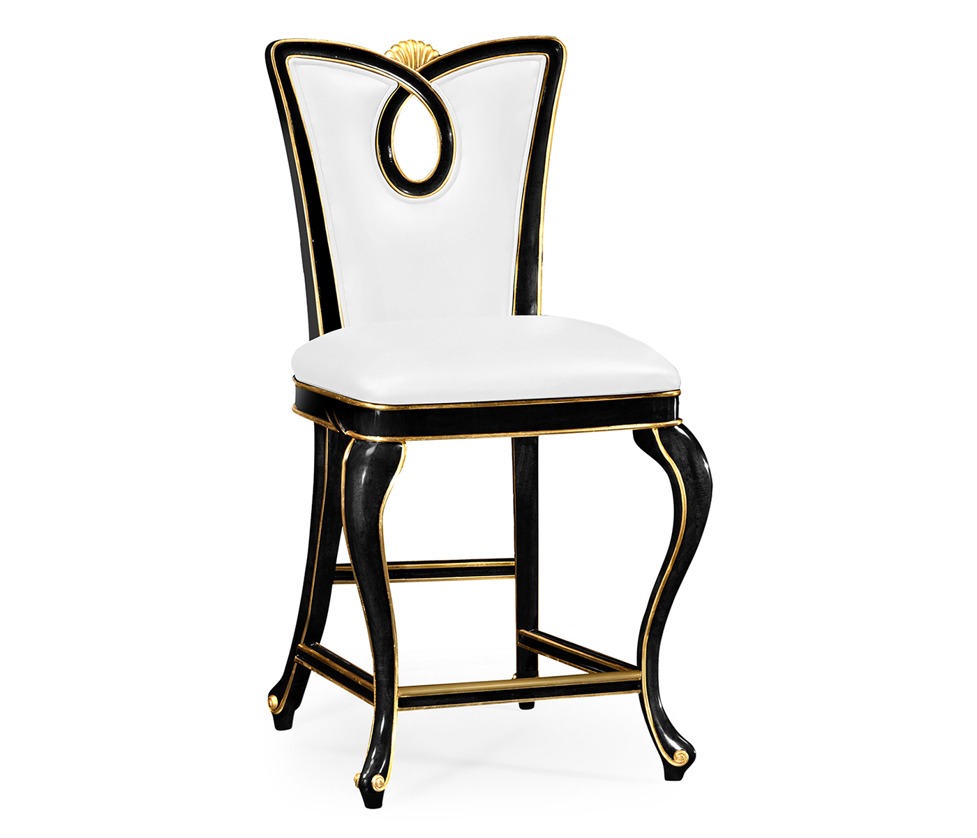 Black painted counter stool (Side)
