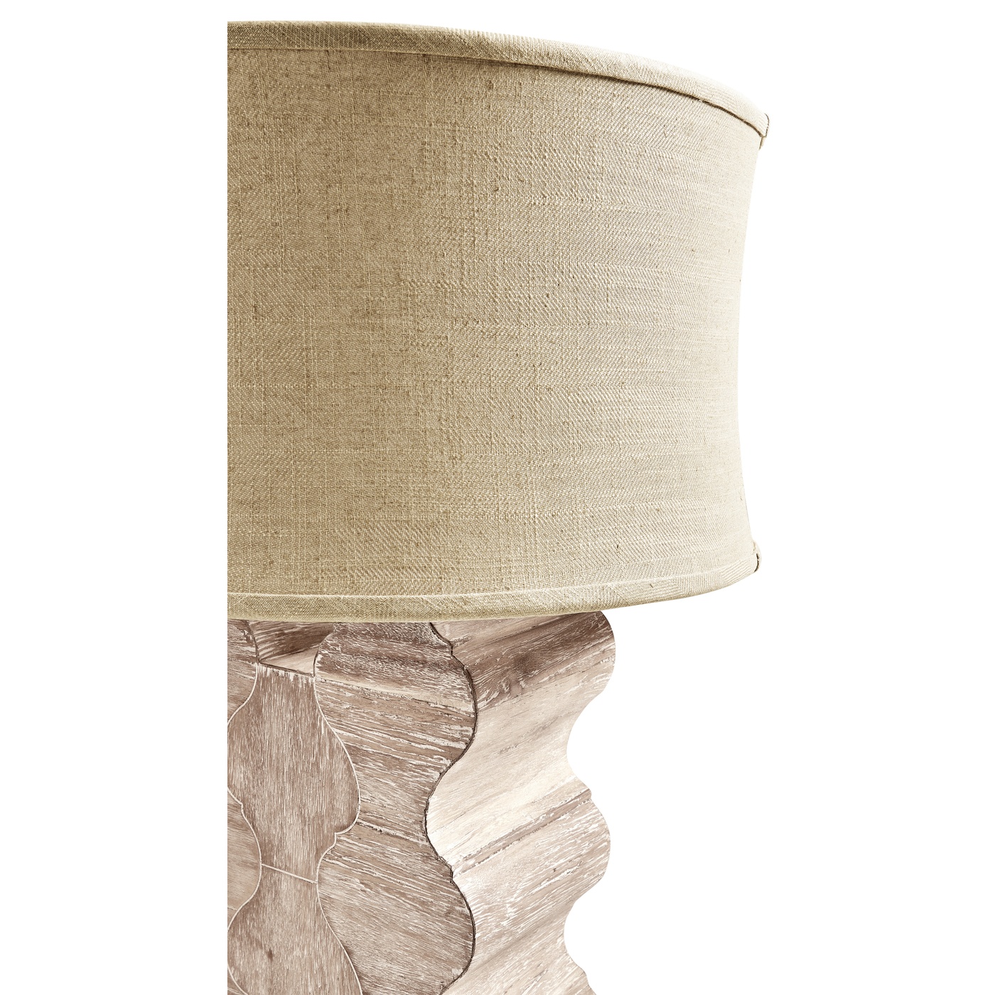 Limed Acacia Table Lamp