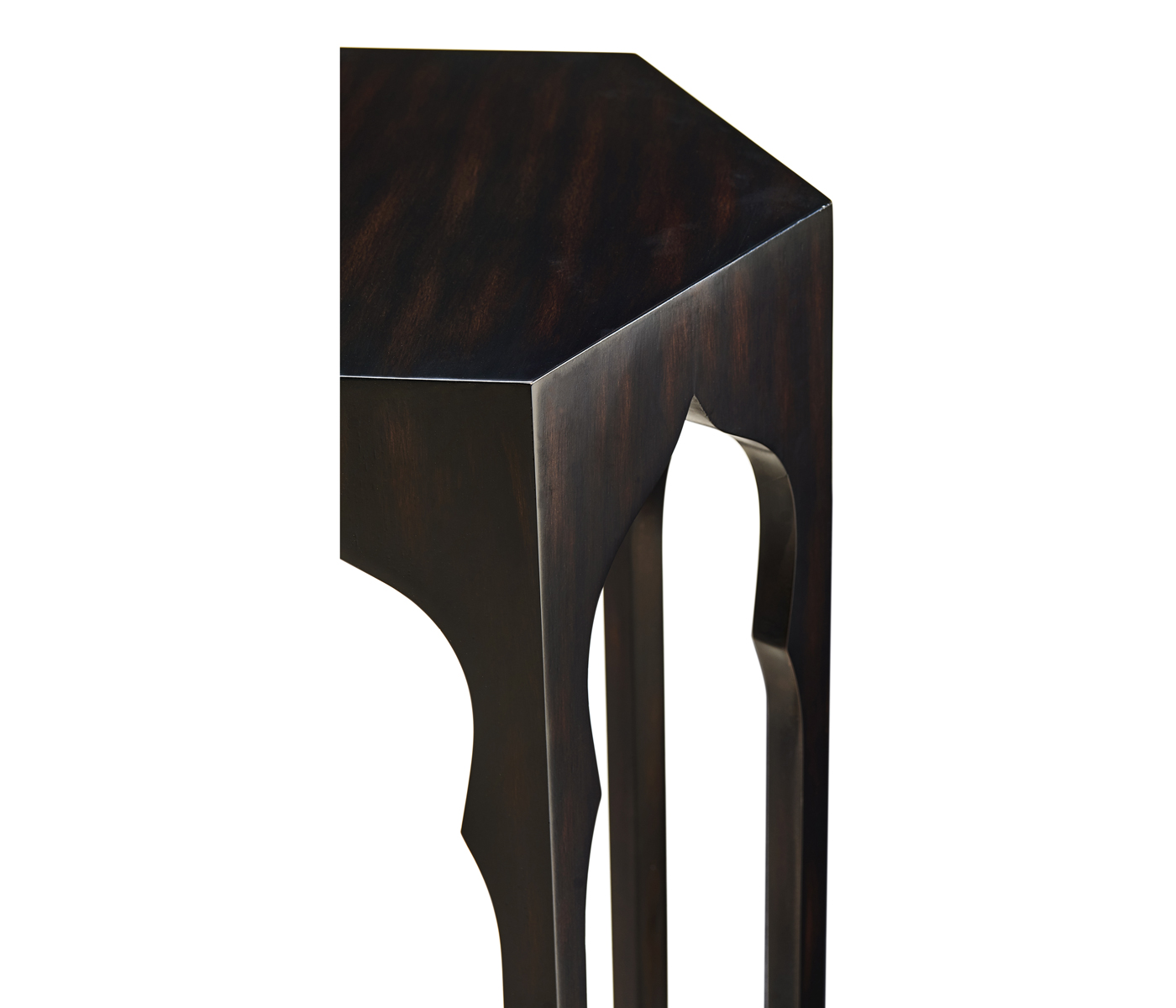 Hexagon lamp table (Ebonised)