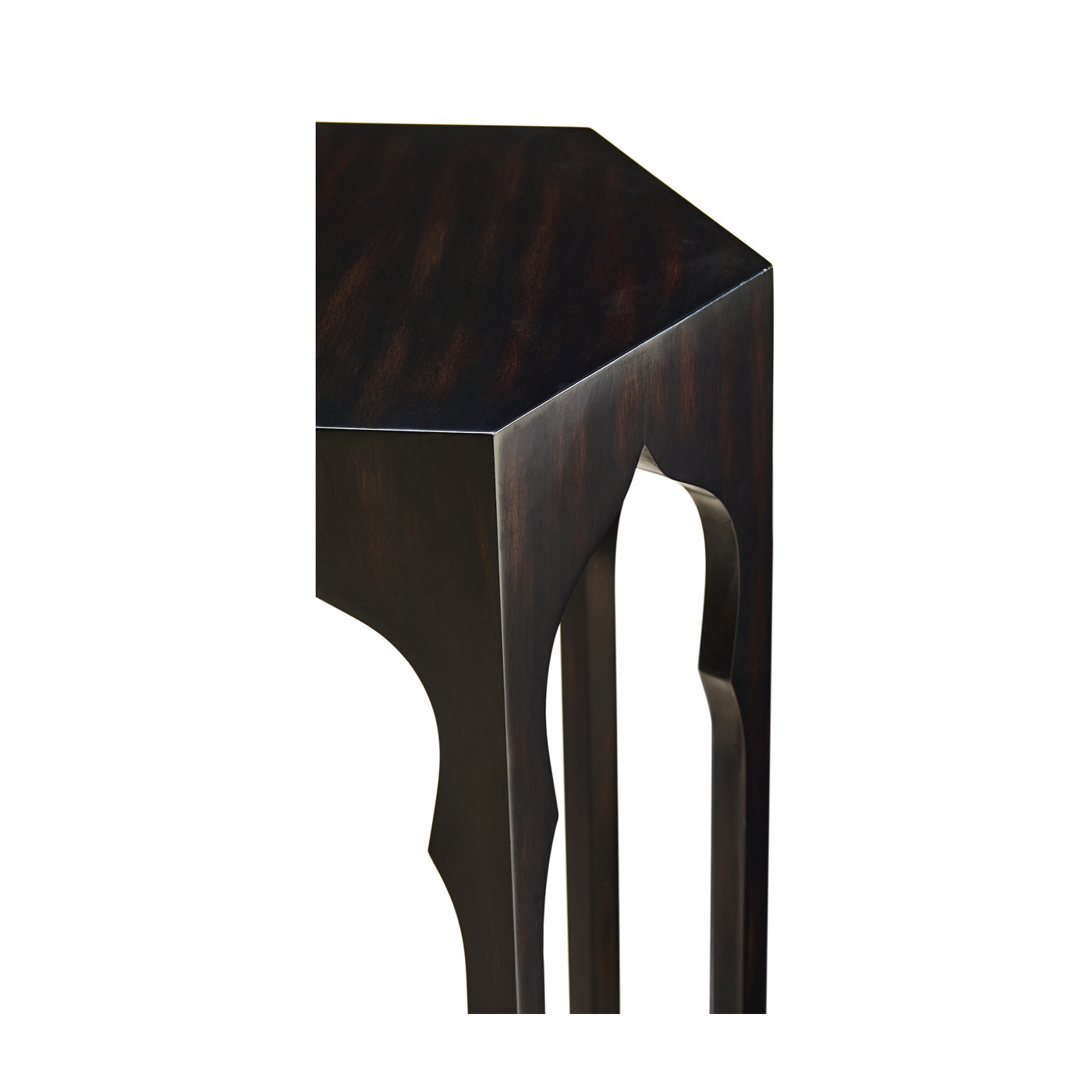 Hexagon lamp table (Ebonised)