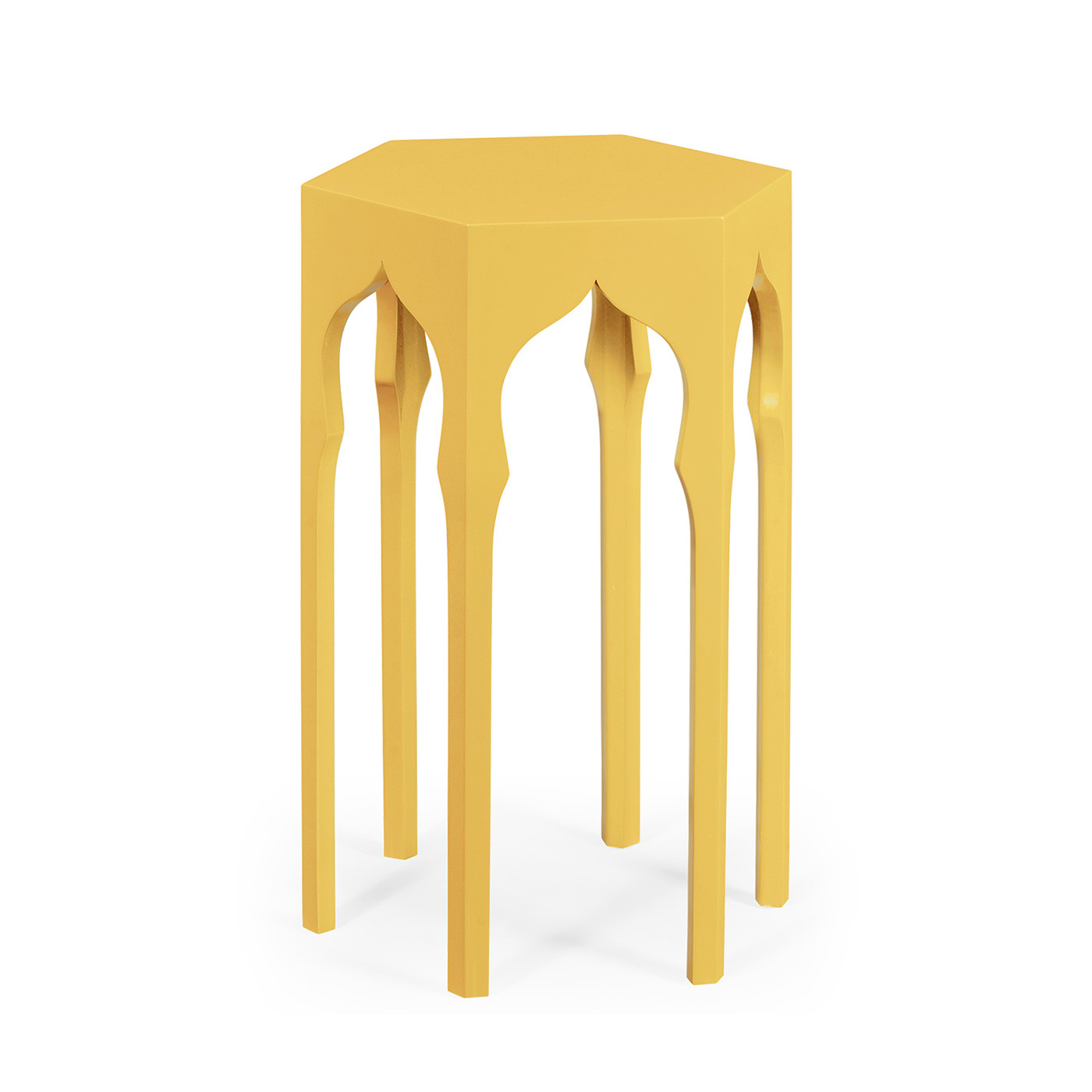 Hexagon lamp table (Yellow Rain Coat)