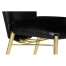 Art Décor gilded side chair with black leather