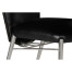 Art Décor silver side chair with black leather