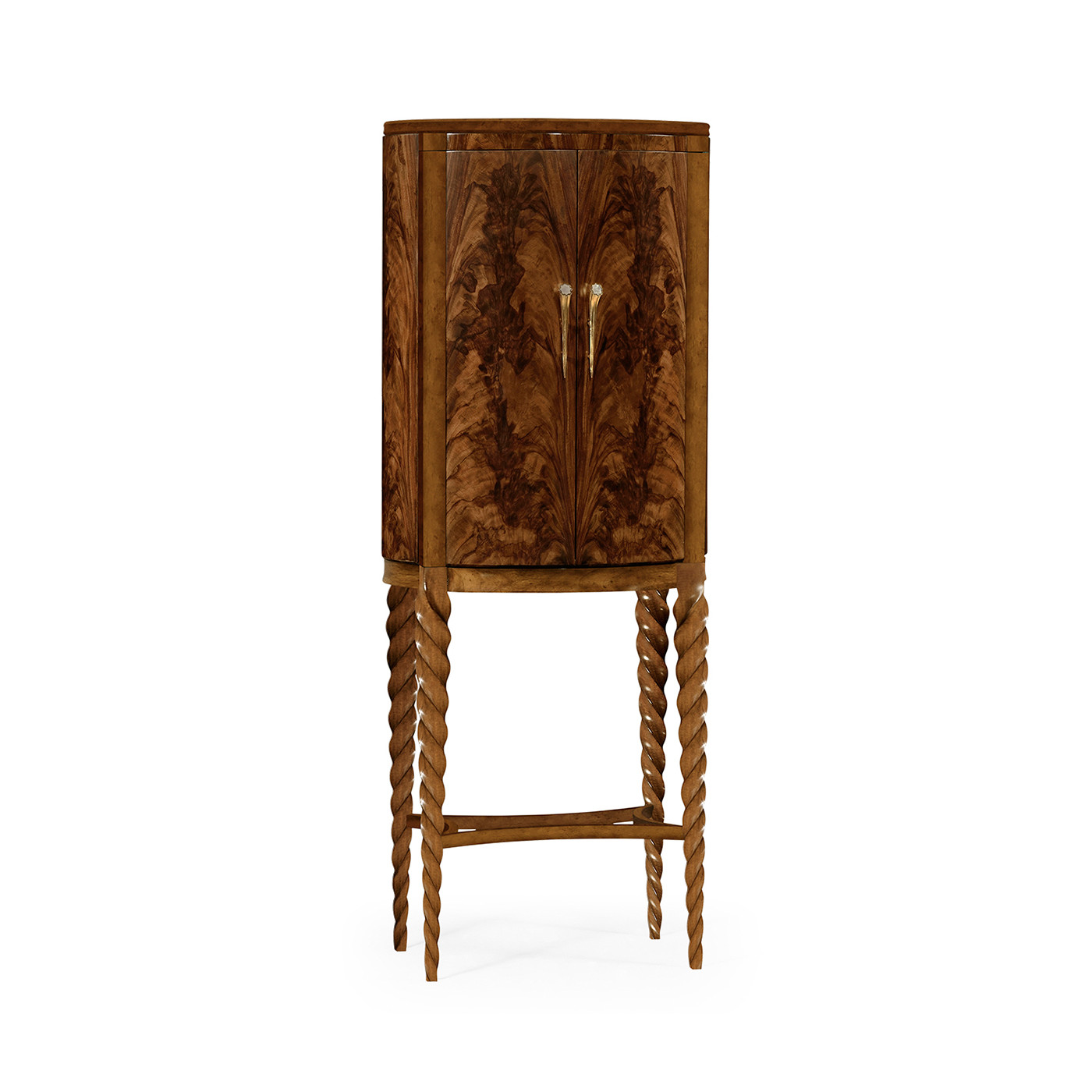 Walnut Barleytwist Drinks Cabinet