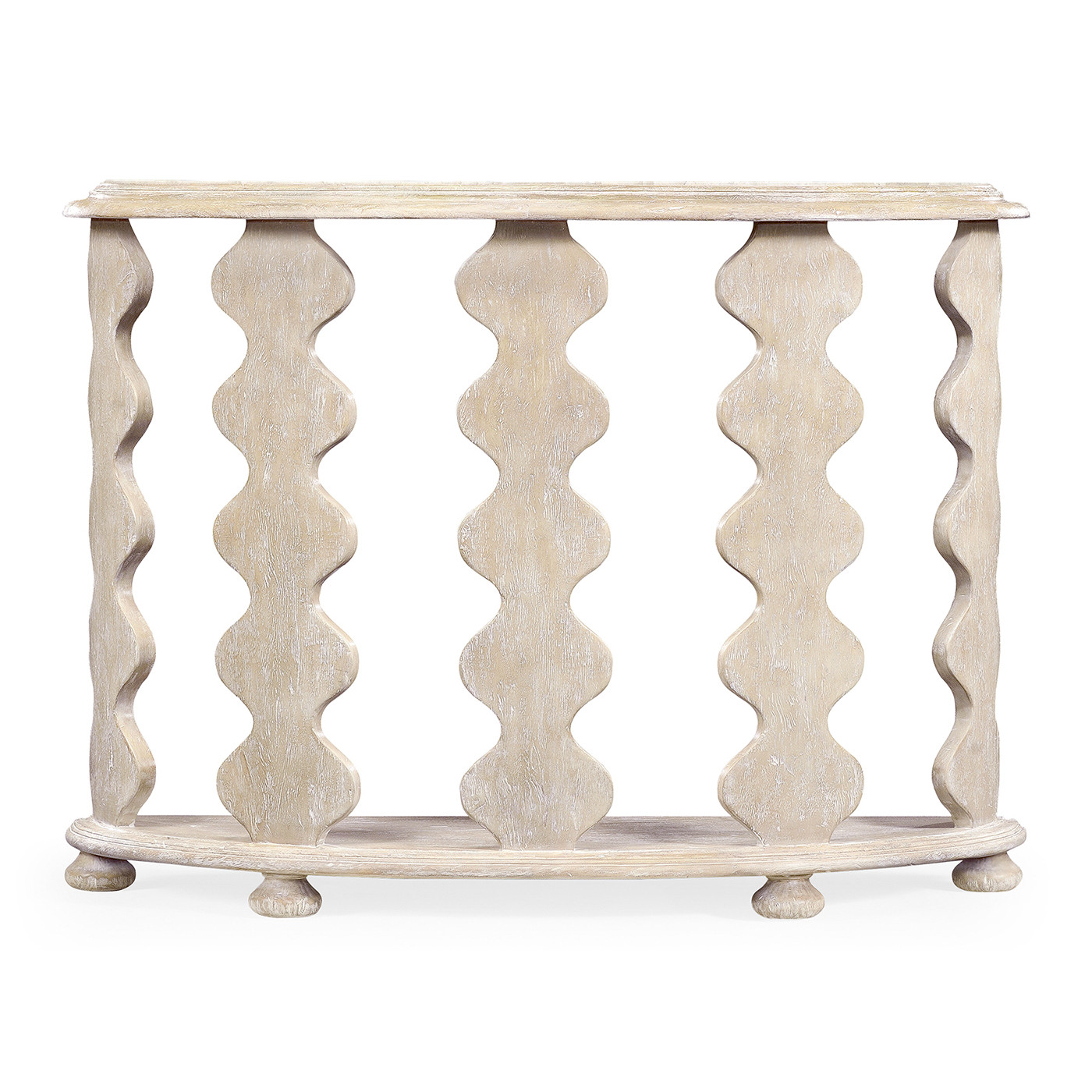 Demilune Console Table in Limed Acacia