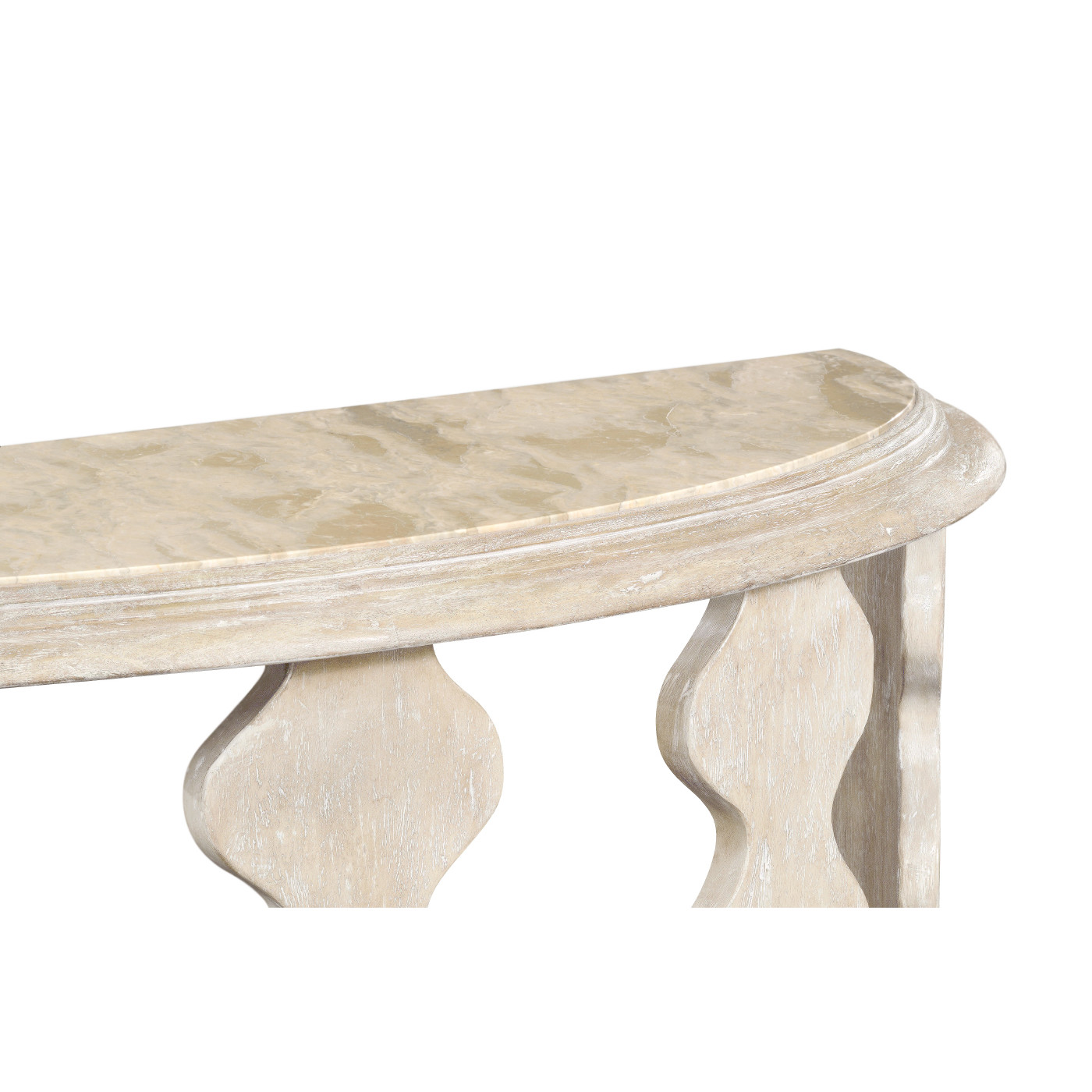 Demilune Console Table in Limed Acacia