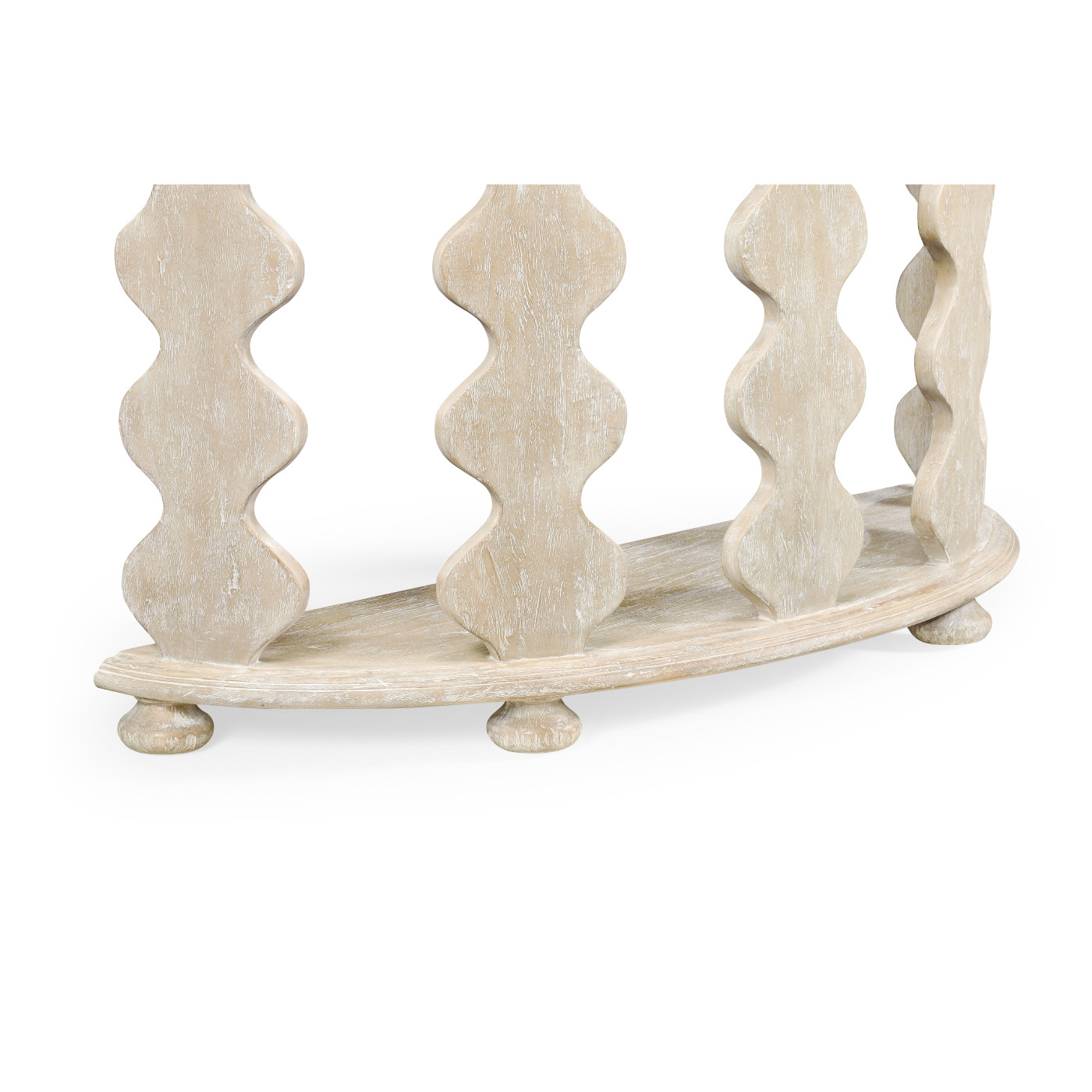 Demilune Console Table in Limed Acacia