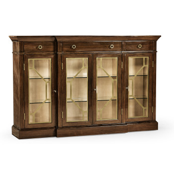 Dark Rosewood Four-Door Display Cabinet